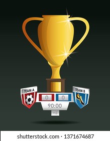 Soccer trophy cup