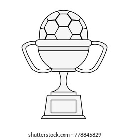 Soccer Trophy cup symbol