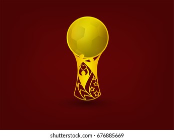 soccer trophy cup in vector illustration
