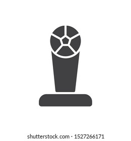 Soccer Trophy icon. flat simple pictogram. Football champion cup vector illustration