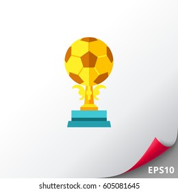 Soccer Trophy Vector Icon