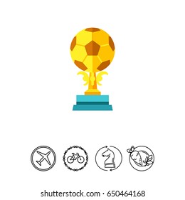 Soccer Trophy Vector Icon