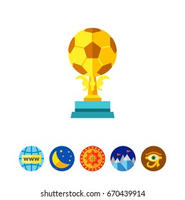Soccer Trophy Vector Icon
