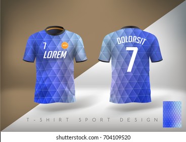 Soccer t-shirt design slim-fitting with round neck. Vector illustration