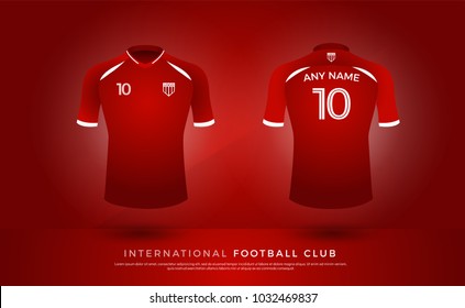 Red Football Jersey Images Stock Photos Vectors Shutterstock
