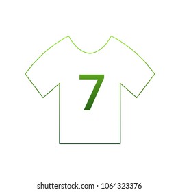 Soccer T-shirt icon vector. Sport icon logo. Football