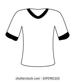 Soccer tshirt wear in black and white colors