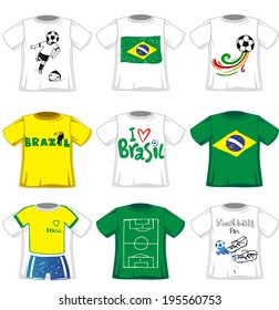Soccer T-shirts Vector Collection. 