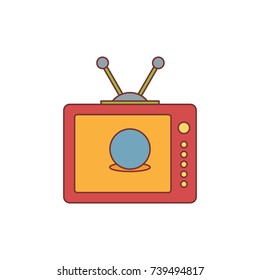 Soccer TV icon. Cartoon illustration of Soccer TV vector icon for web isolated on white background