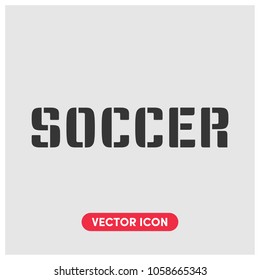 Soccer Typographic Vector Icon Illustration.Premium Quality.