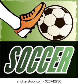Soccer typographical vintage grunge style poster. Retro vector illustration.