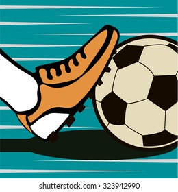 Soccer typographical vintage grunge style poster. Retro vector illustration.