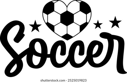 Tipografia de futebol clip art design em branco plano fundo isolado transparente para cartão, camisa, capuz, moletom, vestuário, cartão, tag, caneca, ícone, cartaz ou distintivo