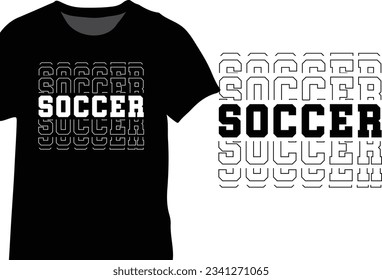 Soccer Typography Design, Soccer Word Typography, Soccer Vector Template Design