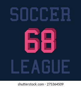 soccer typography, t-shirt graphics. Vector Illustration