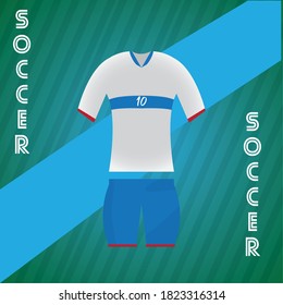 Soccer unifom illustration. Short and t-shirt for play soccer - Vector