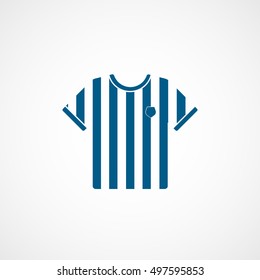 Soccer Uniform Blue Flat Icon On White Background