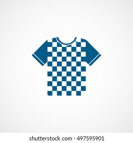 Soccer Uniform Blue Flat Icon On White Background
