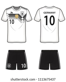 Soccer Uniform Design vector illustration flat sketches template
