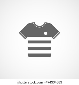 Soccer Uniform Flat Icon On White Background