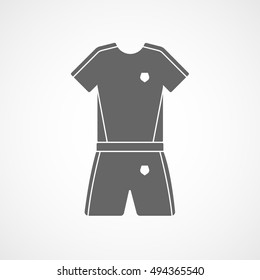 Soccer Uniform Flat Icon On White Background