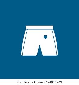 Soccer Uniform Flat Icon On Blue Background
