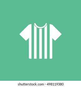 Soccer Uniform Flat Icon On Green Background
