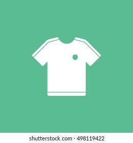 Soccer Uniform Flat Icon On Green Background