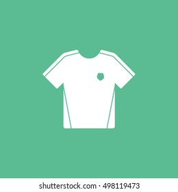 Soccer Uniform Flat Icon On Green Background