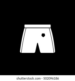 Soccer Uniform Flat Icon On Black Background