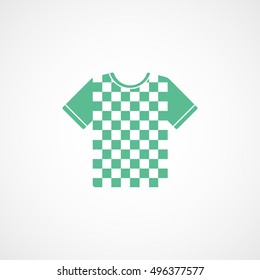 Soccer Uniform Green Flat Icon On White Background