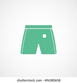 Soccer Uniform Green Flat Icon On White Background