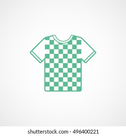 Soccer Uniform Green Line Icon On White Background
