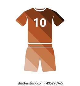 Soccer uniform icon. Flat color design. Vector illustration.