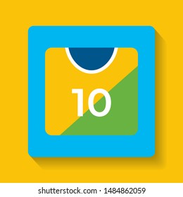 Soccer uniform icon in flat style. Football icon. Modern design. Vector illustration