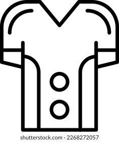 Soccer Uniform Line Vector Icon Design