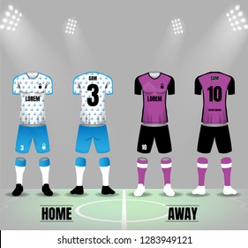 soccer uniform on soccer field template