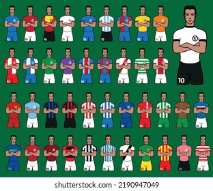 Fußball-Uniform-Vektorgrafik