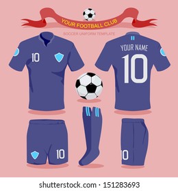 Soccer uniform template.