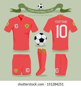 Soccer uniform template.