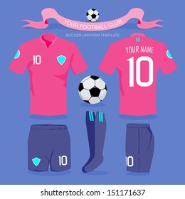 Soccer uniform template for your football club, illustration by vector design.