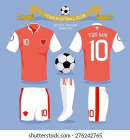 Soccer uniform template for your football club, illustration design.