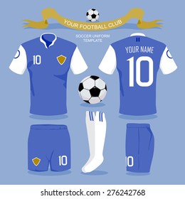 Soccer uniform template for your football club, illustration design.
