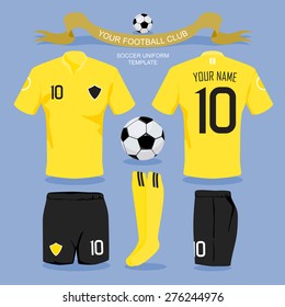 Soccer Uniform Template For Your Football Club, Illustration Design.