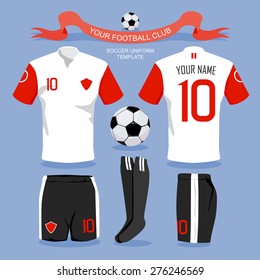 Soccer uniform template for your football club, illustration design.
