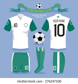 Soccer uniform template for your football club, illustration design.