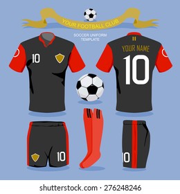 Soccer uniform template for your football club, illustration design.