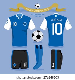 Soccer Uniform Template For Your Football Club, Illustration Design.