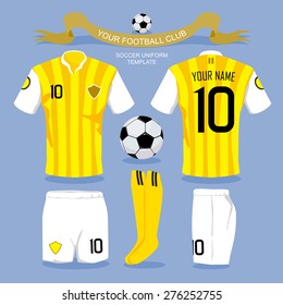 Soccer uniform template for your football club, illustration design.