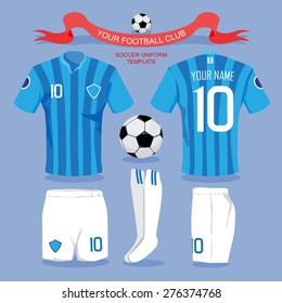 Soccer uniform template for your football club, illustration design.